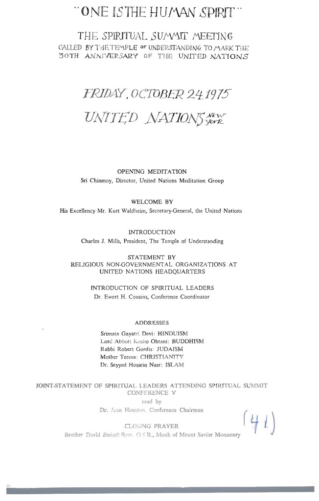 1975-10-oct-24-one-human-spirit-summit-programme