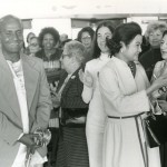 Sr Chinmoy, Dr Lim and others enjoying Bazaar after opening.