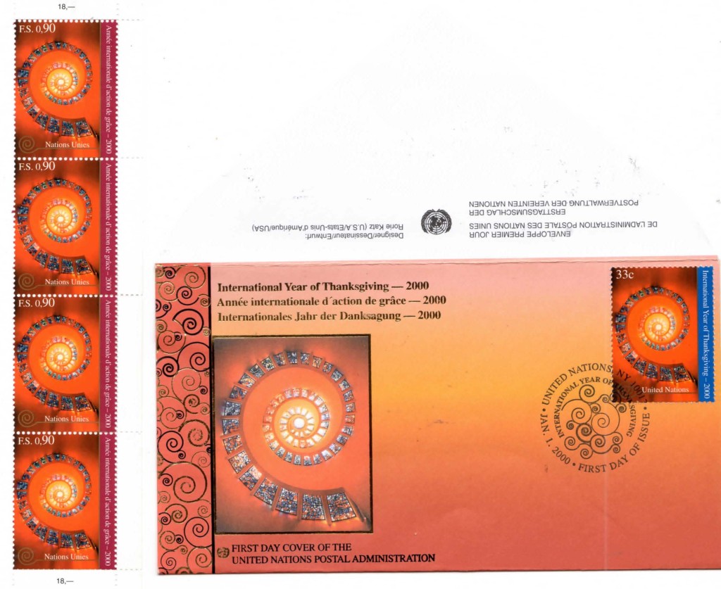 2000-01-jan-01-internation-year-thanks-IYT-first day-cover-stamps